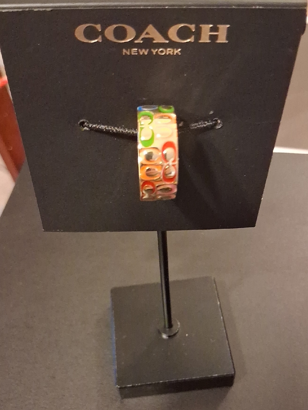 COACH Signature Colors Quilted Ring Size 5.5 New